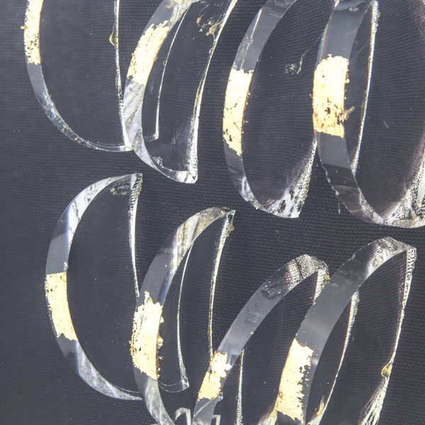 Yosemite Home Decor 'Cloud Chamber II' - 12"Wx47"H Mixed Media Shadowbox, Framed under Glass 3230073-YHD