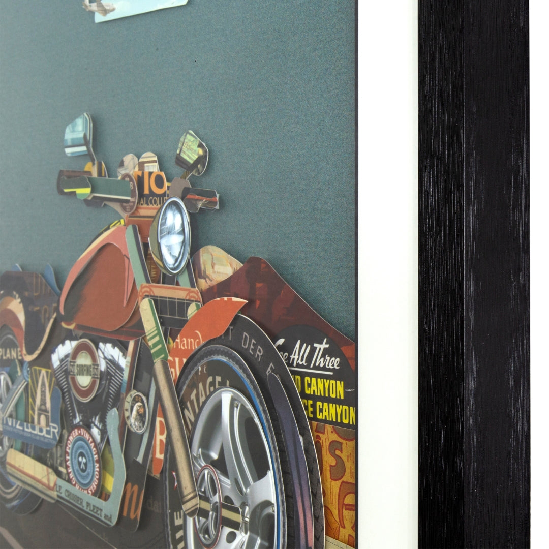 Yosemite Home Decor Motorcycle Collage Art - Thumbnail 3