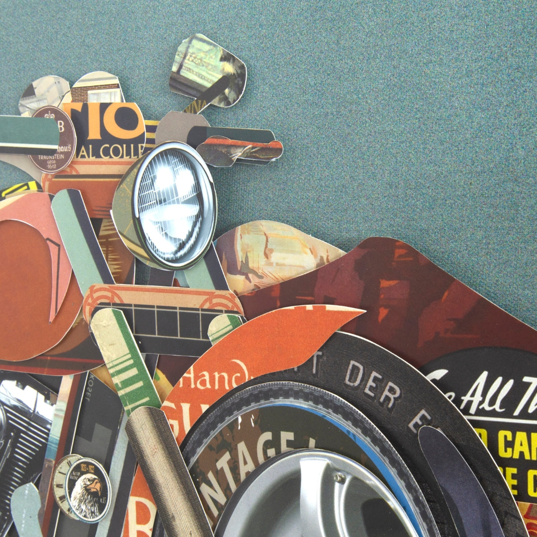 Yosemite Home Decor Motorcycle Collage Art - Thumbnail 4