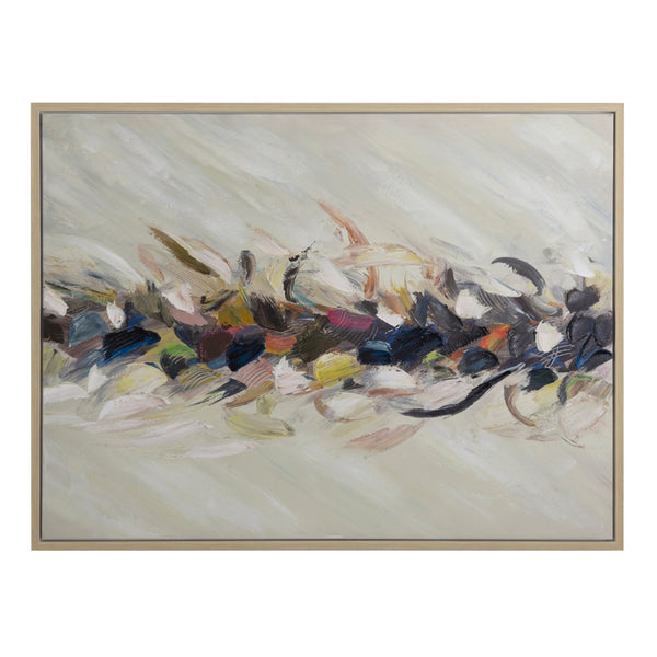 Yosemite Home Decor 'Accents' - 47"Wx35"H Wall Art Hand Painted on Canvas, Framed 3230087-YHD