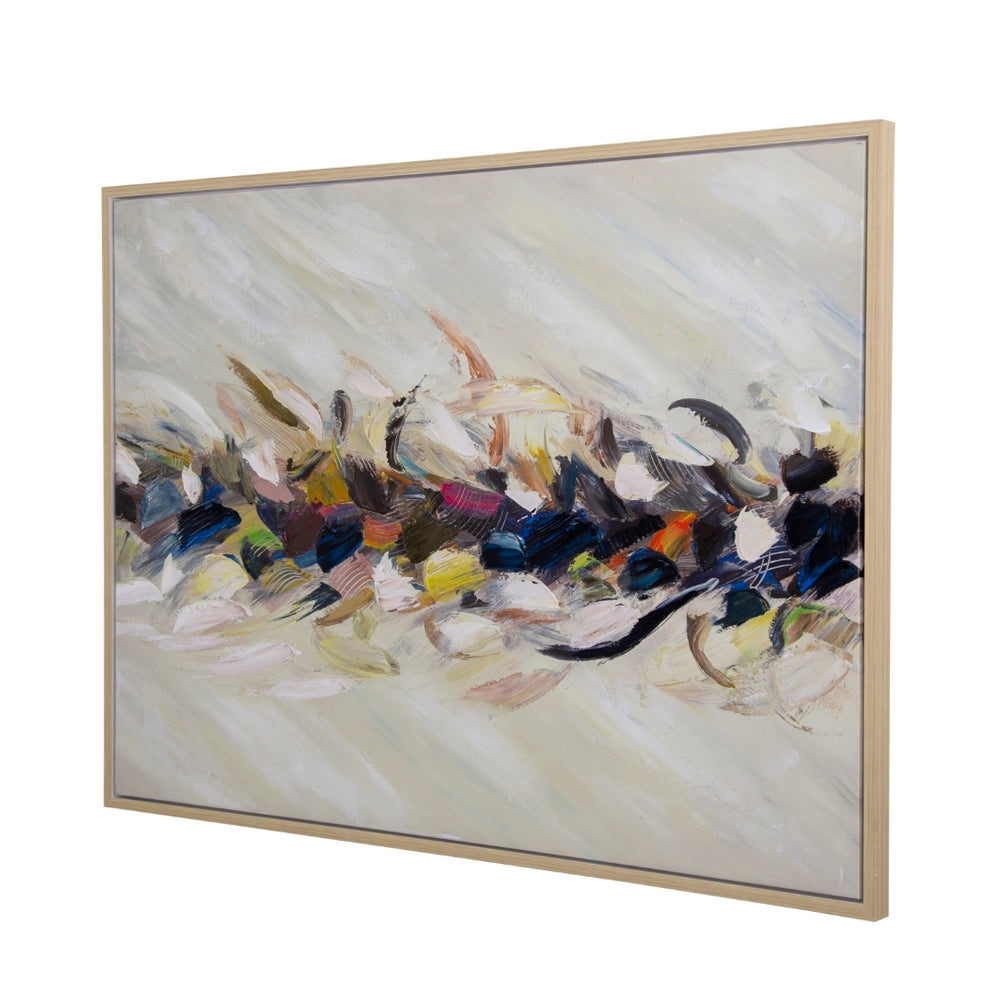 Yosemite Home Decor 'Accents' - 47"Wx35"H Wall Art Hand Painted on Canvas, Framed 3230087-YHD