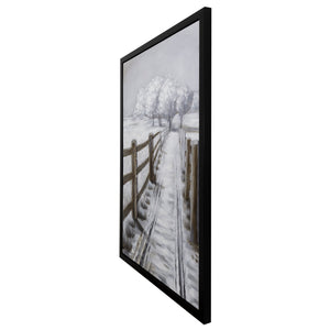 Yosemite Home Decor Country Road II' - 43"Wx63H Wall Art Hand Painted on Canvas, enhanced with 3D elements, Framed 3230094-YHD