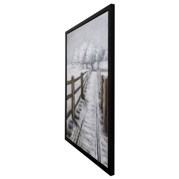 Yosemite Home Decor Country Road II' - 43"Wx63H Wall Art Hand Painted on Canvas, enhanced with 3D elements, Framed 3230094-YHD