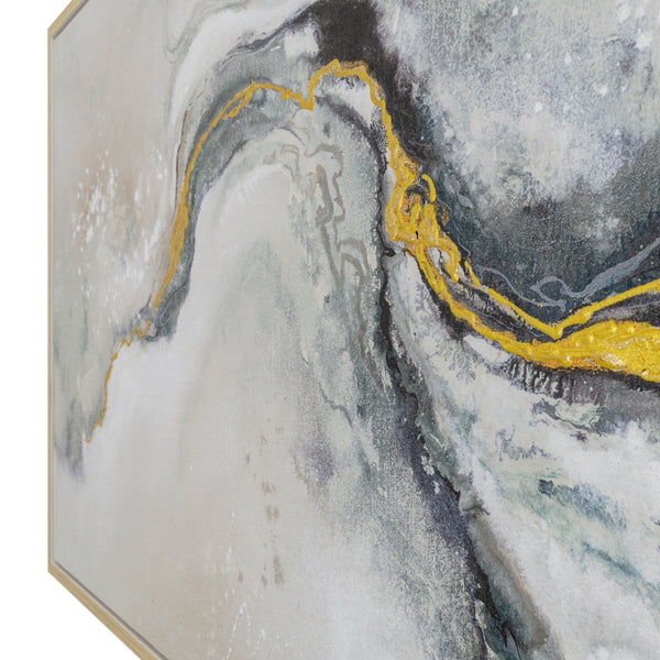 Yosemite Home Decor 'Fluid Motion II' - 55"Wx27"H, Wall Art Hand Painted on Canvas, Framed 3230096-YHD