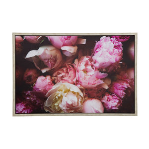 Yosemite Home Decor 'Blushing Peonies II' - 38"Wx25"H Photo by Veronica Olson, Printed on Canvas, Framed 3230101-YHD