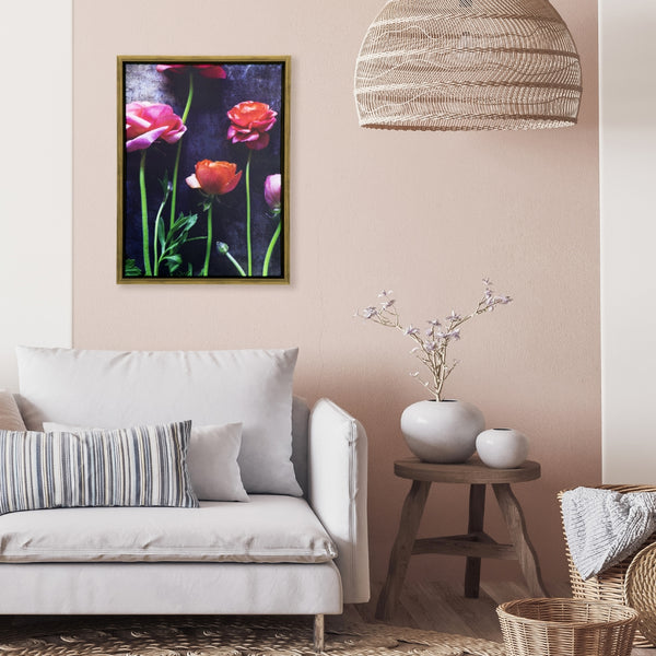 Yosemite Home Decor 'Ranunculus II' - 19"Wx25"H Photo by Veronica Olson, Printed on Canvas, Framed 3230103-YHD