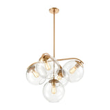 Collective 28'' Wide 5-Light Chandelier - Satin Brass