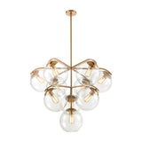 Collective 36'' Wide 10-Light Chandelier - Satin Brass