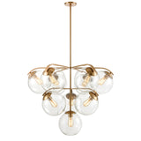 Collective 36'' Wide 10-Light Chandelier - Satin Brass