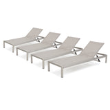 Cape Coral Outdoor Mesh Chaise Lounge Noble House
