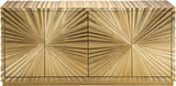 Golda Gold Leaf / Engineered Wood Contemporary Gold Leaf Sideboard/Buffet - 66" W x 18" D x 31" H