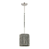 Abaca 8'' Wide 1-Light Mini Pendant - Polished Nickel