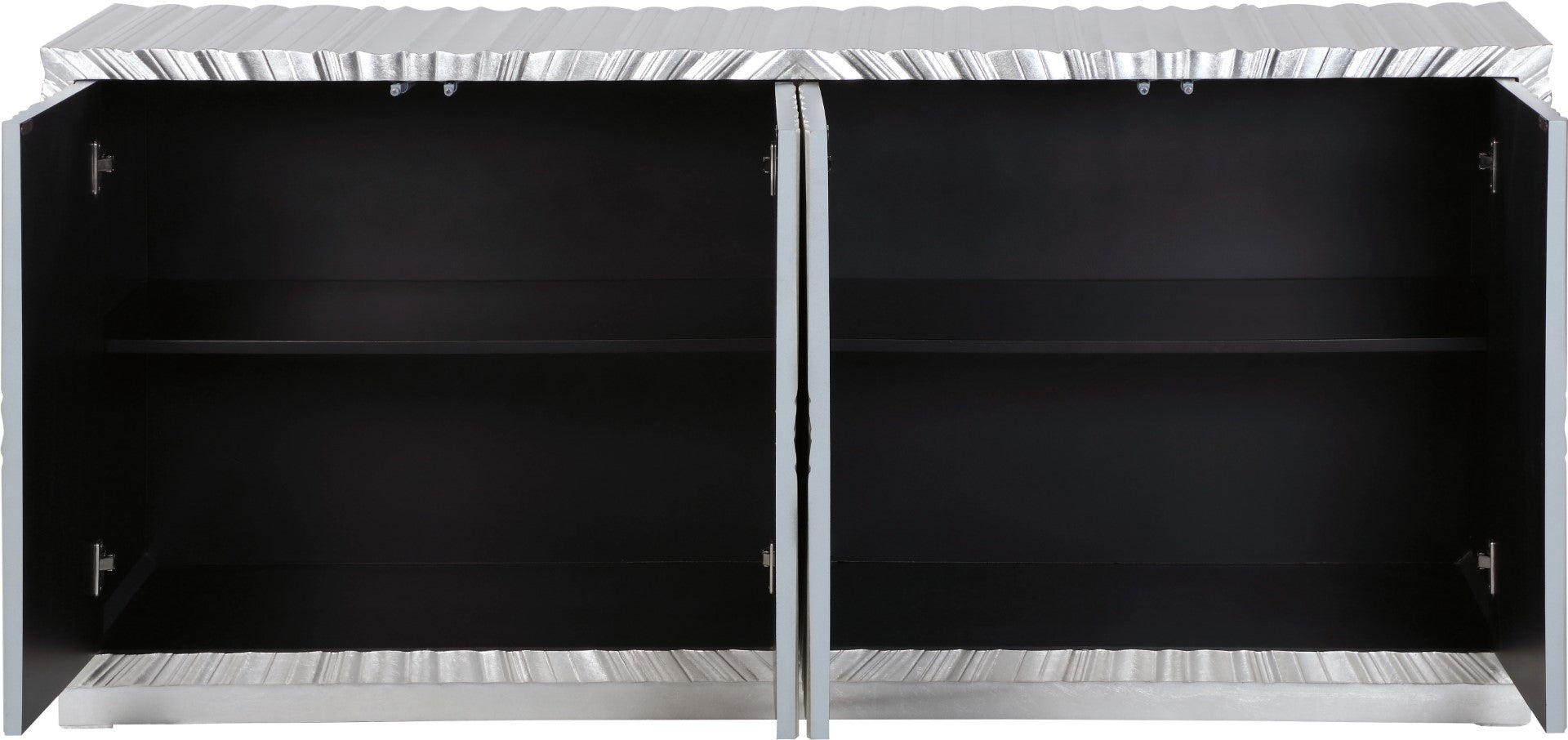 Silverton Contemporary Silver Leaf Sideboard - Thumbnail 5