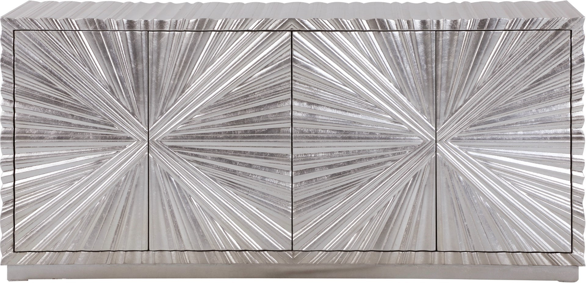 Silverton Contemporary Silver Leaf Sideboard
