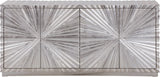 Silverton Silver Leaf / Engineered Wood Contemporary Silver Sideboard/Buffet - 66" W x 18" D x 31" H