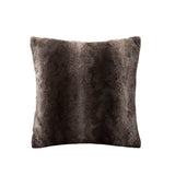 Zuri Luxury 100% Polyester Faux Tip Dyed Brushed Long Fur Pillow W/ Knife Edge