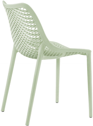 Mykonos Polypropylene Plastic Contemporary Mint Outdoor Patio Dining Chair - 20" W x 24.5" D x 33" H