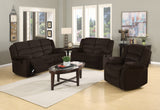 Contemporary Brown Fabric Sofa Set