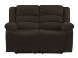 Contemporary Brown Fabric Sofa Set