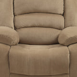 40" Contemporary Beige Fabric Chair