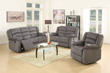 Contemporary Gray Fabric Sofa Set