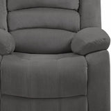 40" Contemporary Grey Fabric Chair