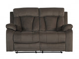 HomeRoots 40" Modern Brown Fabric Loveseat 329380-HOMEROOTS 329380