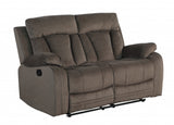 HomeRoots 40" Modern Brown Fabric Loveseat 329380-HOMEROOTS 329380