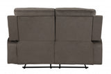 HomeRoots 40" Modern Brown Fabric Loveseat 329380-HOMEROOTS 329380