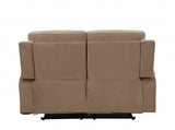 HomeRoots 40" Modern Beige Fabric Loveseat 329384-HOMEROOTS 329384