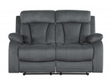 HomeRoots 120" Modern Grey Fabric Sofa Set 329386-HOMEROOTS 329386