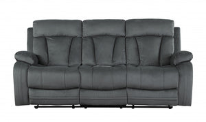 HomeRoots 40" Modern Grey Fabric Sofa 329387-HOMEROOTS 329387