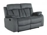 HomeRoots 40" Modern Grey Fabric Loveseat 329388-HOMEROOTS 329388