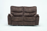 Elegant Dark Brown Fabric Sofa Set