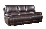 Stylish Brown Leather Couch Set