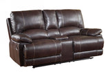 Stylish Brown Leather Couch Set