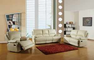 165" Stylish Beige Leather Sofa Set