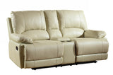 Stylish Beige Leather Sofa Set