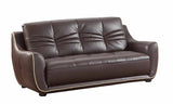 36" Elegant Brown Leather Sofa