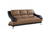 38" Dazzling Twoto Tone Leather Sofa
