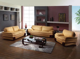 Dazzling Brown Leather Sofa Set