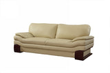34" Dazzling Brown Leather Sofa