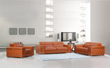 Sturdy Camel Leather Sofa Set