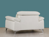31" White Fashionable Leather Chair