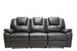 Contemporary Grey Leather Sofa