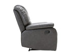 40" Grey Contemporary Leather Reclining