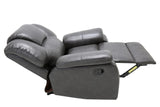 40" Grey Contemporary Leather Reclining