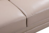 29" to 38" Modern Beige Leather Sofa