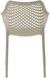 Mykonos Polypropylene Plastic Contemporary Taupe Outdoor Patio Dining Chair - 22.5" W x 24.5" D x 31.5" H