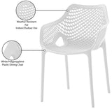 Mykonos Polypropylene Plastic Contemporary White Outdoor Patio Dining Chair - 22.5" W x 24.5" D x 31.5" H